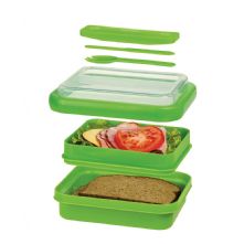 DIVIDED SQUARE LUNCH BOX GREEN